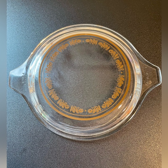 Vintage Pyrex Old Orchard 1 quart casserole dish 473 base with 470c lid - Picture 12 of 16